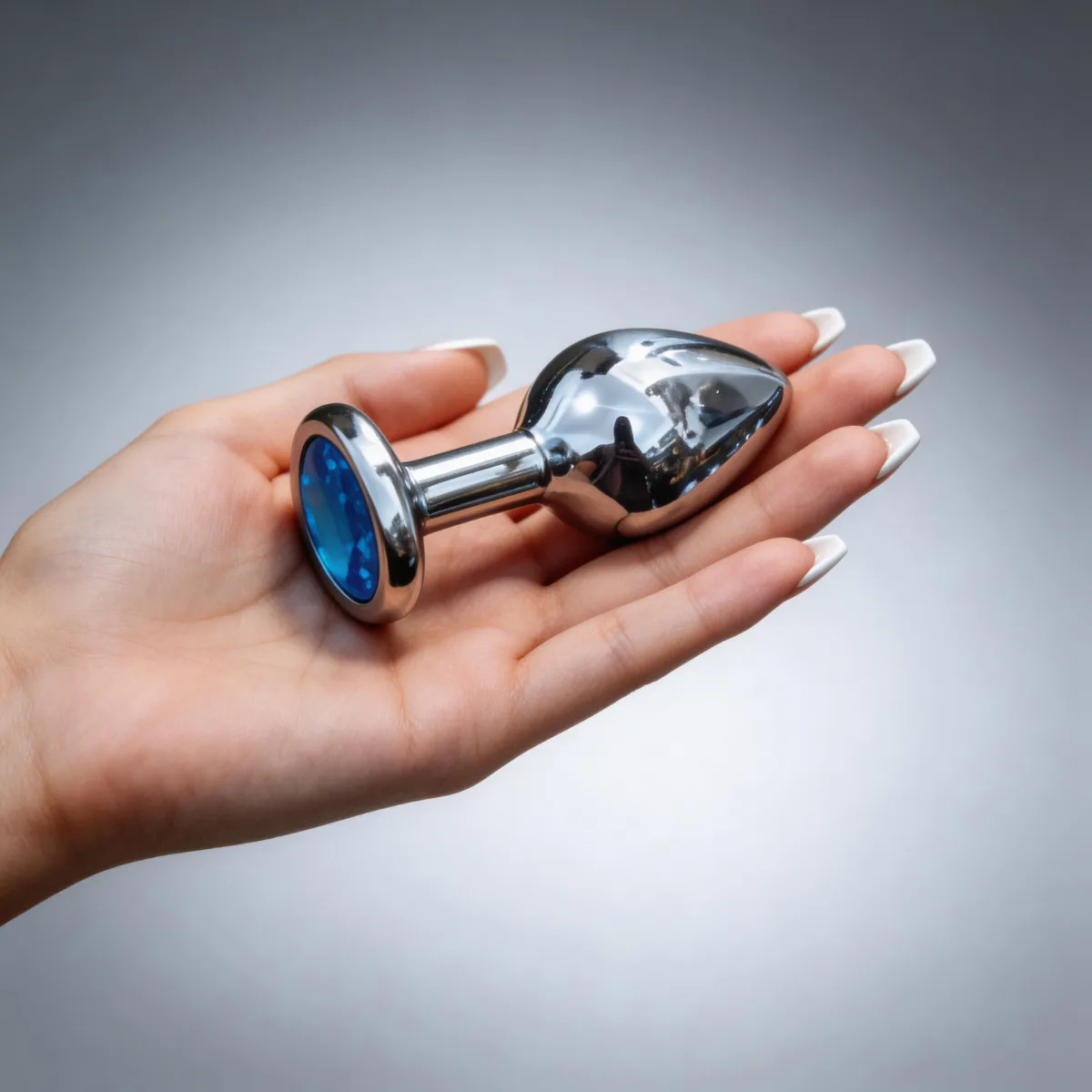 Plug Dilatador Anal Acero Strass – Metalico - Medio: imagen 1