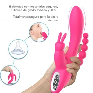 Vibrador Rabbit Triple - Recargable USB: imagen 6